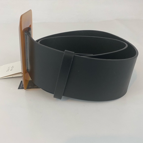 ZARA Black PU Leather Belt NWT - Picture 3 of 7